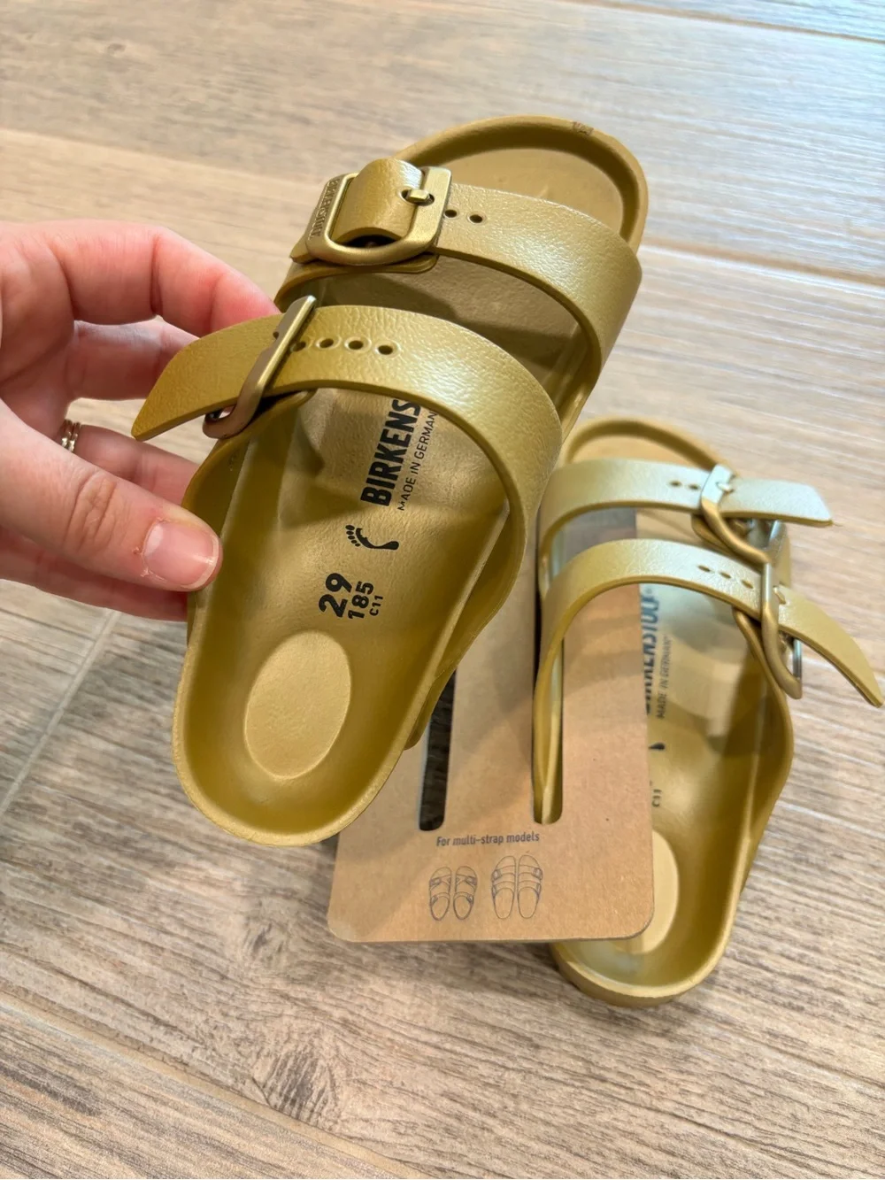 Birkenstock Arizona EVA Kids Size 11 GOLD